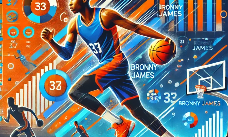 bronny james g league stats