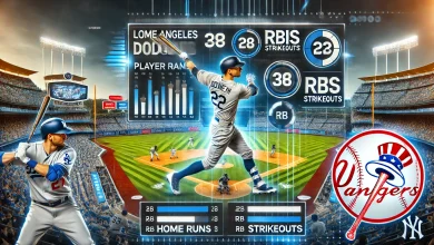 dodgers vs yankees match player stats