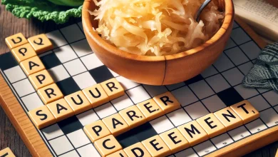 sauer condiment crossword clue