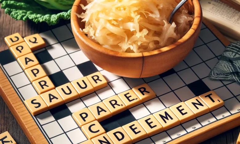 sauer condiment crossword clue